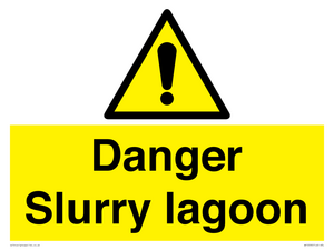 Danger Slurry lagoon